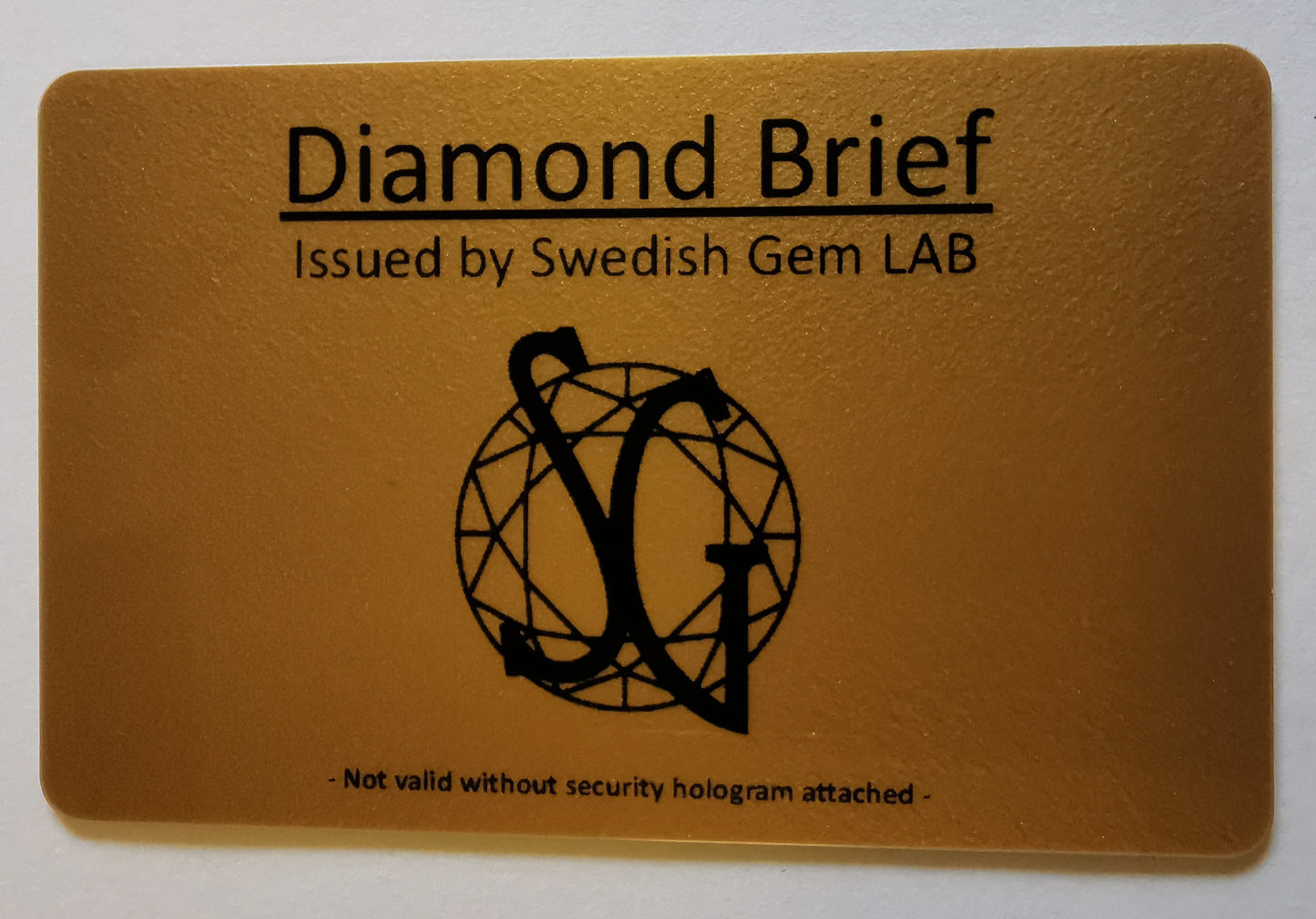 Loose gemstone Certificate