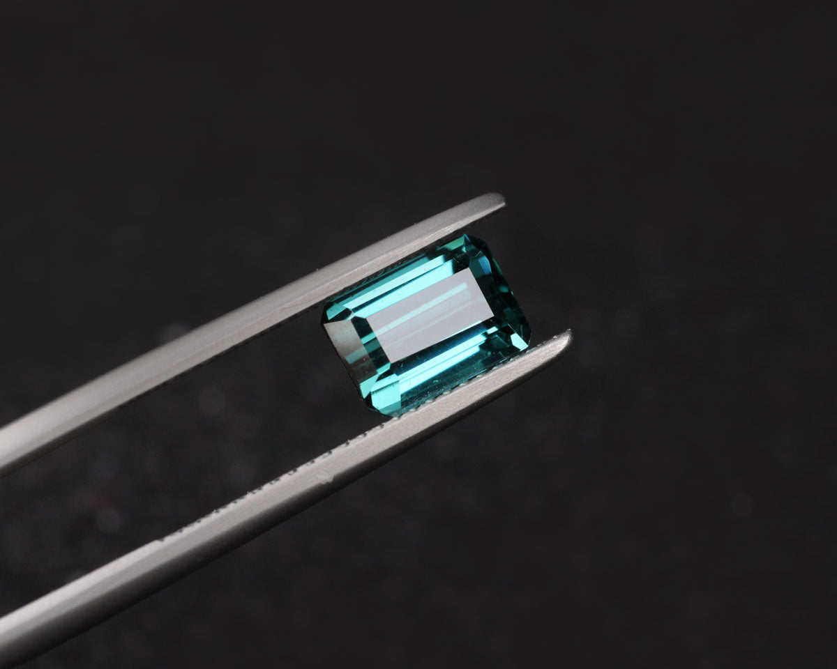Turmalinpar Grönaktigtblå 6x8 mm 3,1 ct