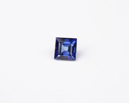 Safir blå fyrkantig 3,7 mm 0,33 ct