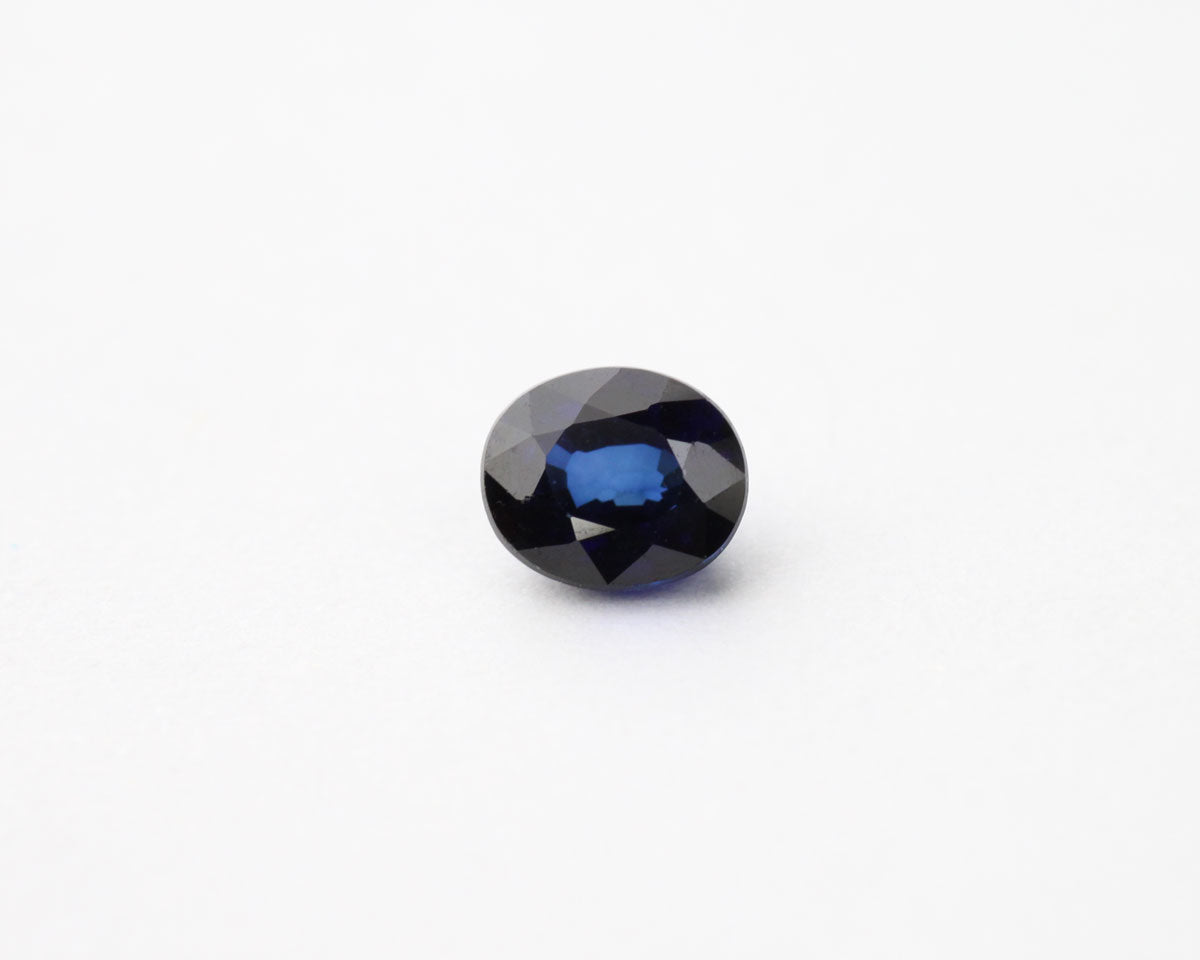Sapphire blue oval 5 mm 0.56 ct