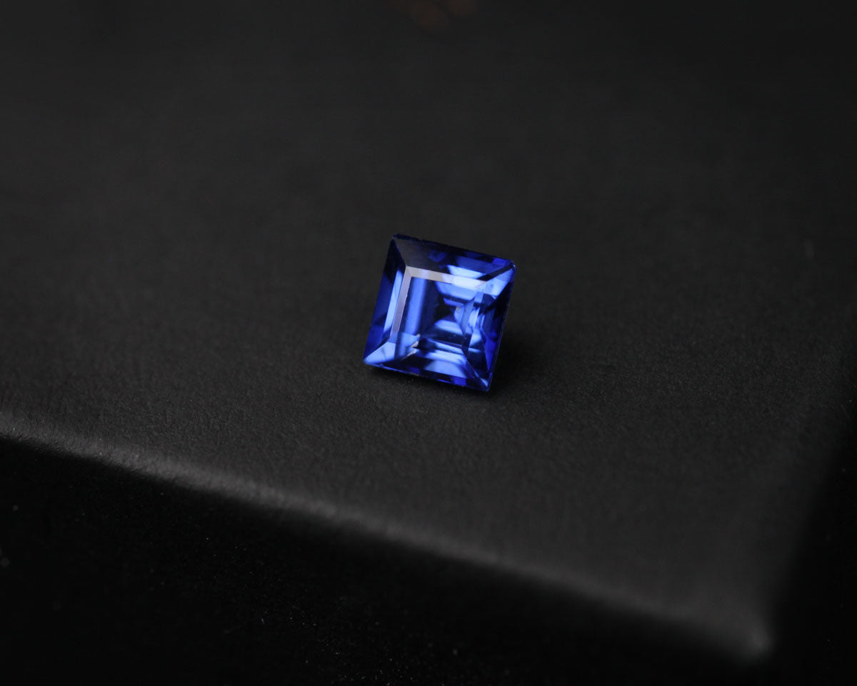 Blå Safir fyrkant 3 mm 0,23 ct