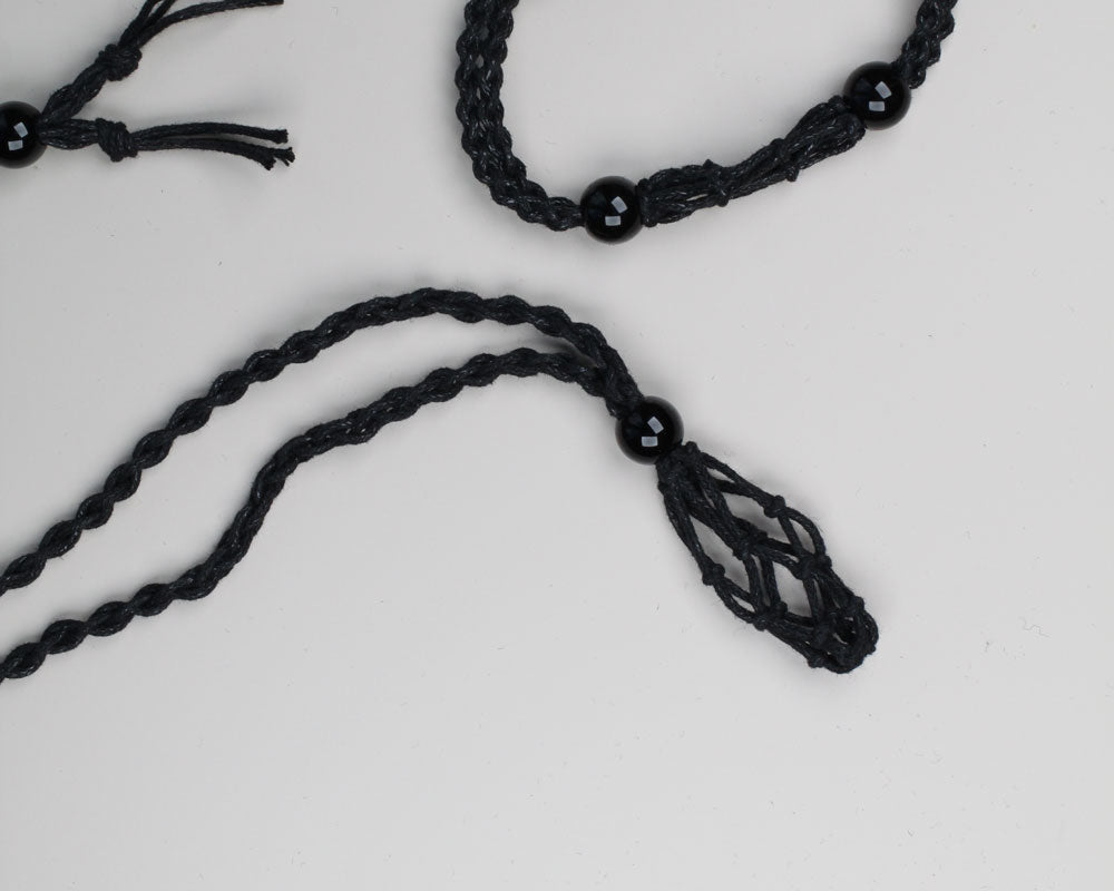 Macrame Crystal holder pendant