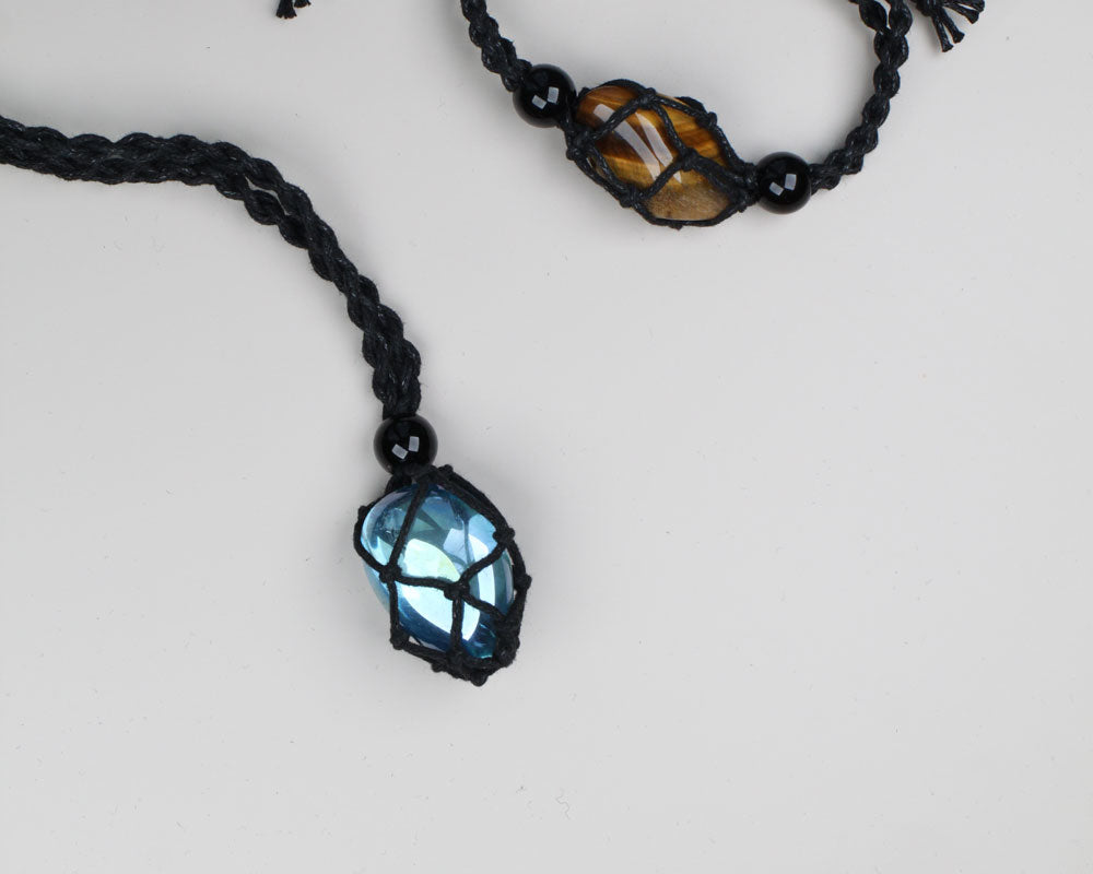 Macrame Crystal holder pendant