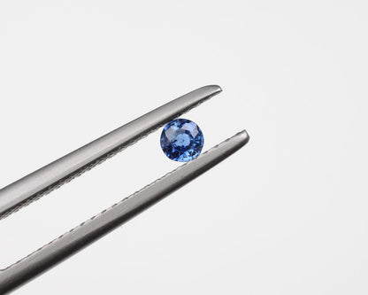 Safir blå rund 3 mm 0,13 ct