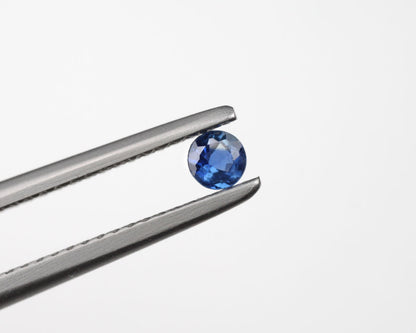 Sapphire round blue 0.12 ct