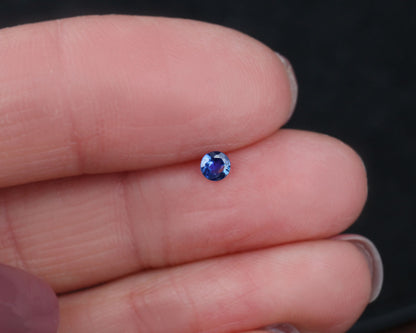 Sapphire round blue 0.12 ct
