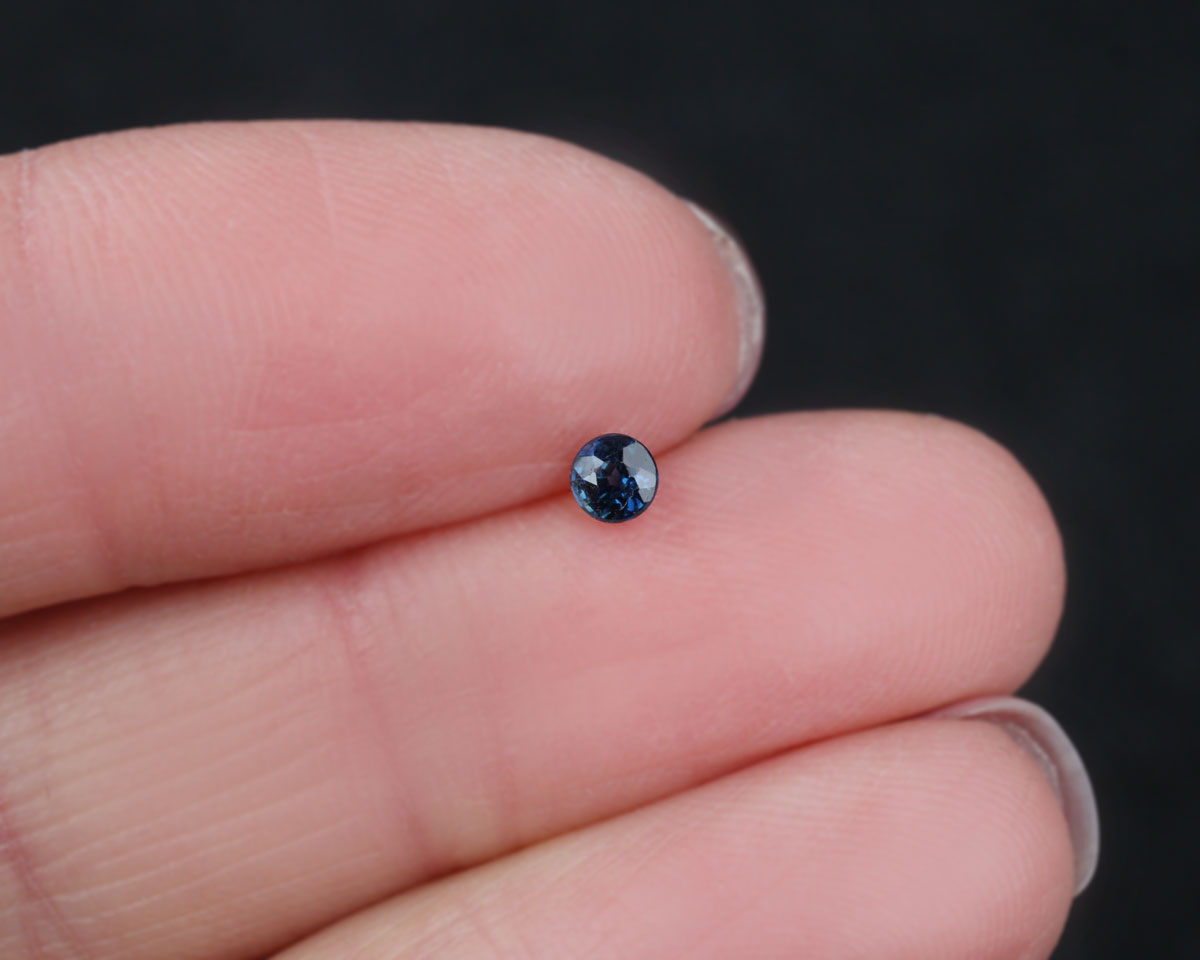 Safir blå rund 3mm 0.17 ct
