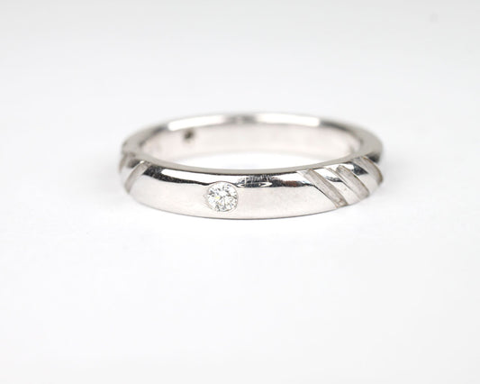 Tripple diamond White gold ring