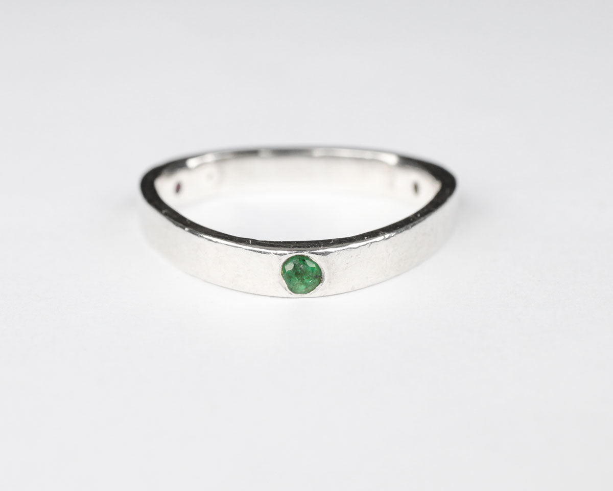 Tripple stone sterling silver ring