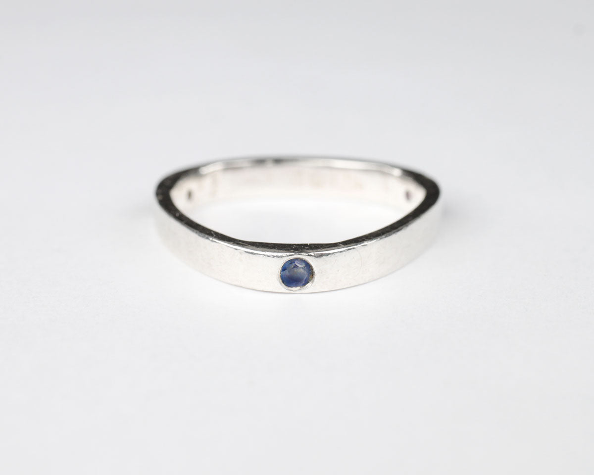 Tripple stone sterling silver ring