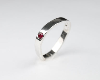 Tripple stone sterling silver ring