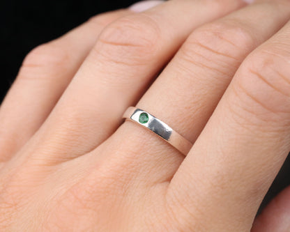 Tripple stone sterling silver ring