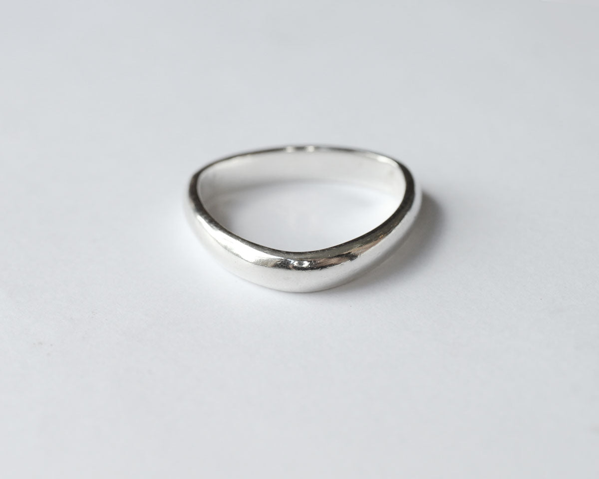 Minimalistic silver ring