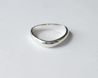 Minimalistic silver ring