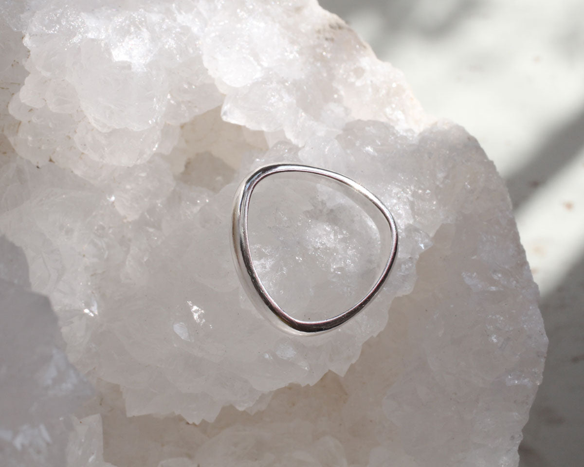 Minimalistic silver ring