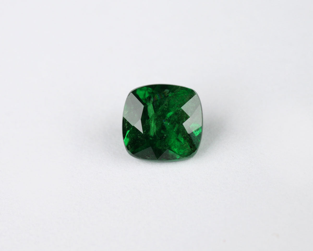 Tsavorite granatgrön 5 mm fyrkantig 0,8 ct