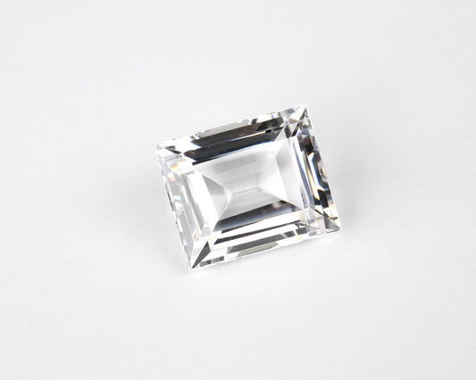 Spinel 14x12 mm rectangular white