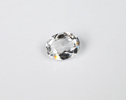 Spinel faceted oval white 9x7 mm