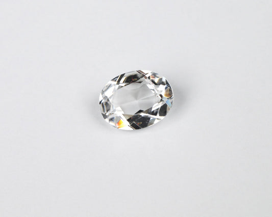Spinel faceted oval white 9x7 mm