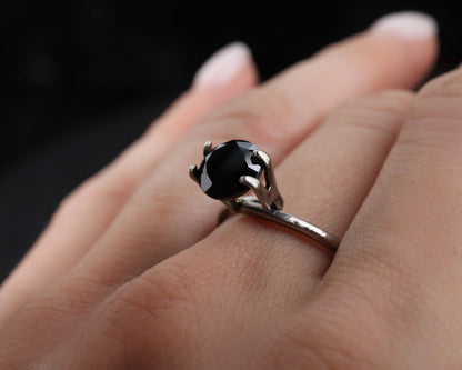 Black diamond round 8 mm 3.75 ct