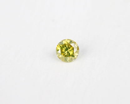 Diamond yellow round 4 mm 0.27 ct