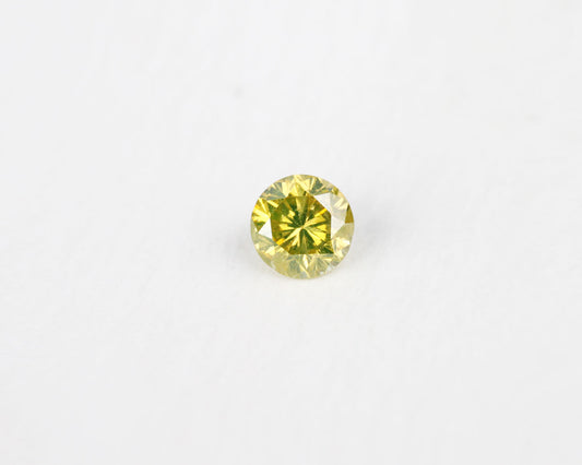 Diamond yellow round 4 mm 0.27 ct