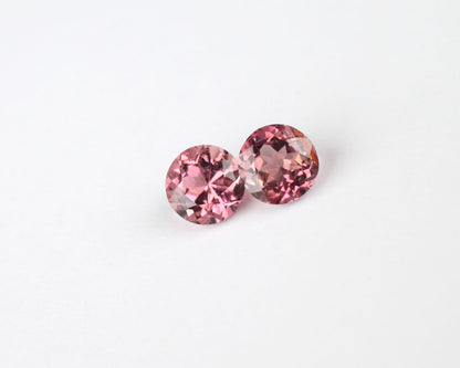 Tourmaline Round Pink 5 mm Pair