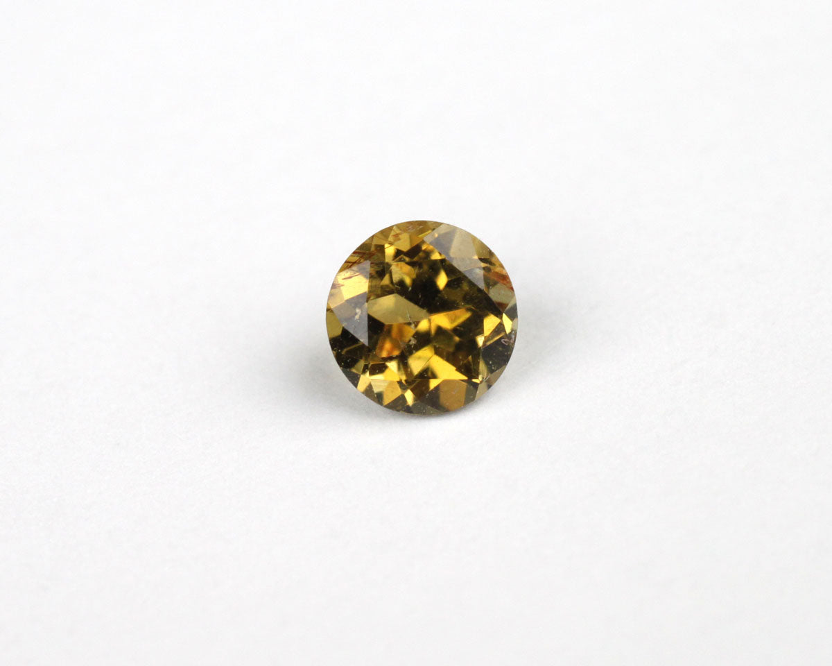 Tourmaline round yellow 4.3 mm