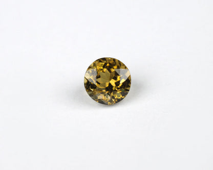 Tourmaline dark yellow round 5 mm 0.64 ct