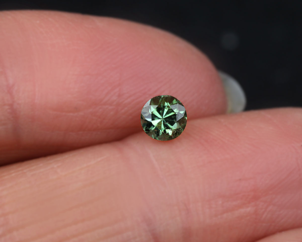 Tourmaline green round 4 mm 0.33 ct