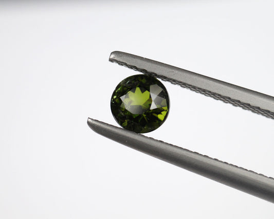 Turmalin rund grön 5 mm 0,5 ct