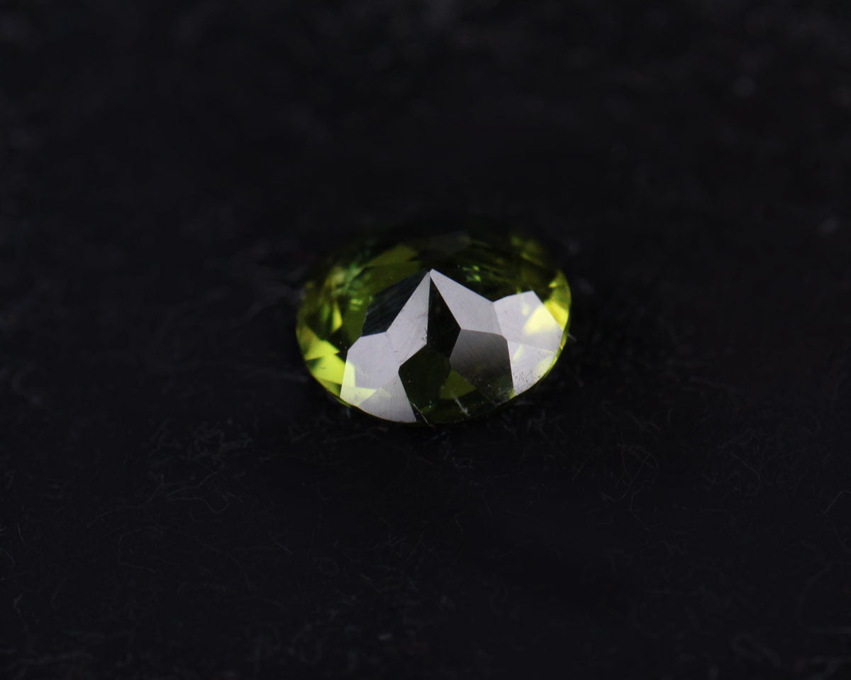 Turmalin rund grön 5 mm 0,37 ct