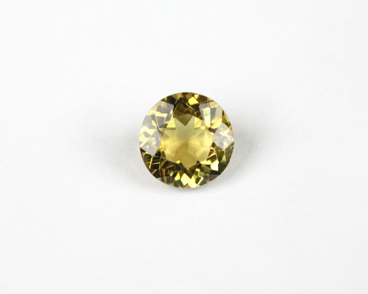 Tourmaline round yellow 5 mm 0.41 ct