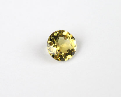 Tourmaline round yellow 5 mm 0.41 ct