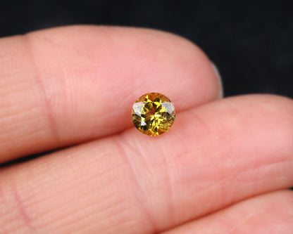 Turmalin rund gul 5 mm 0,56 ct