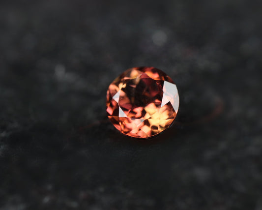 Turmalin rosa orange rund 5 mm 0,45 ct