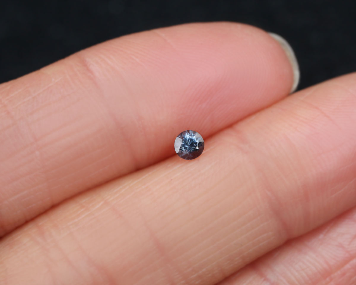 Spinel blue round 3.4 mm 0.19 ct