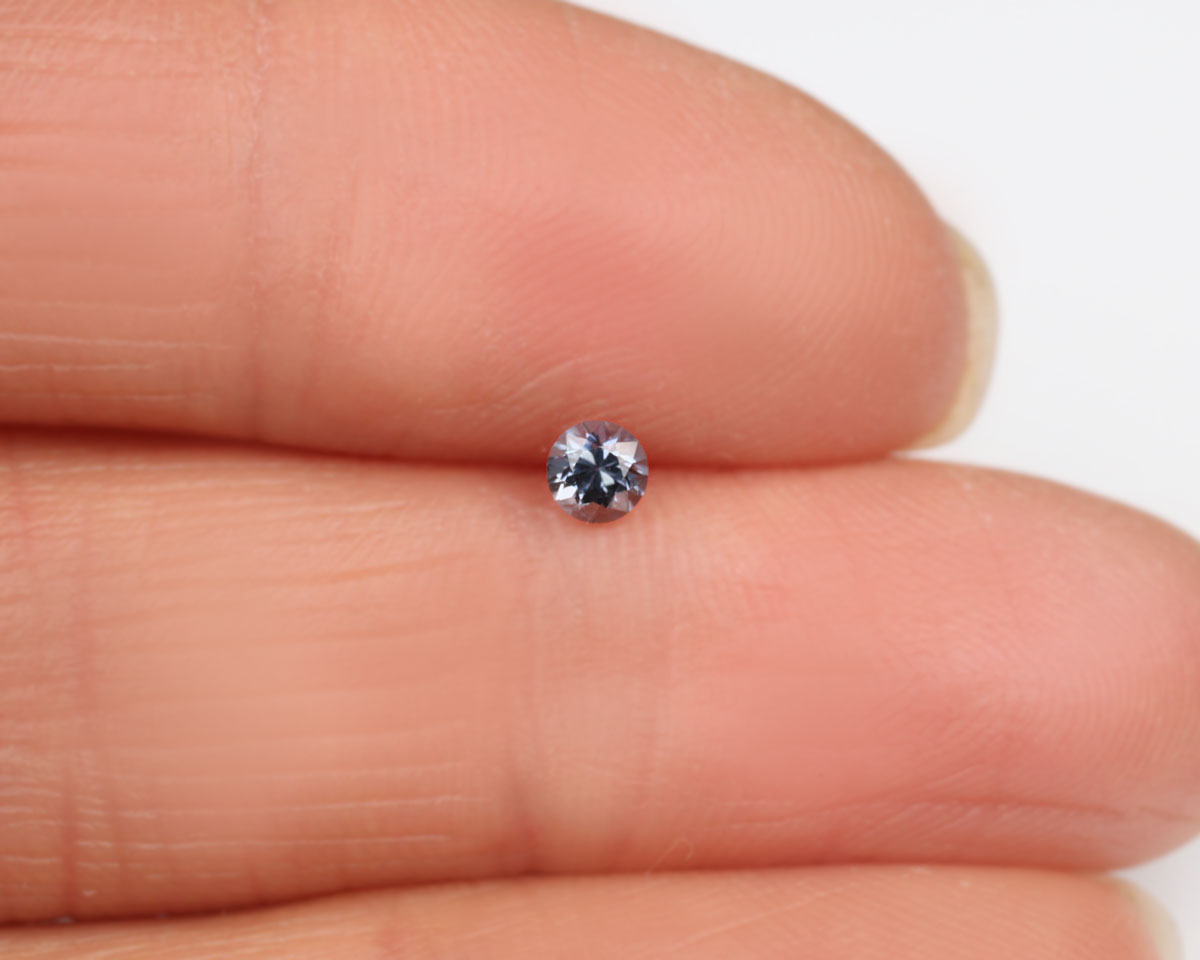 Spinel blue round 3 mm 0.16 ct