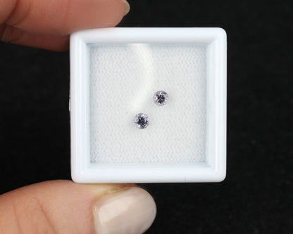 Spinel purple round 3 mm pair 0.3 ct