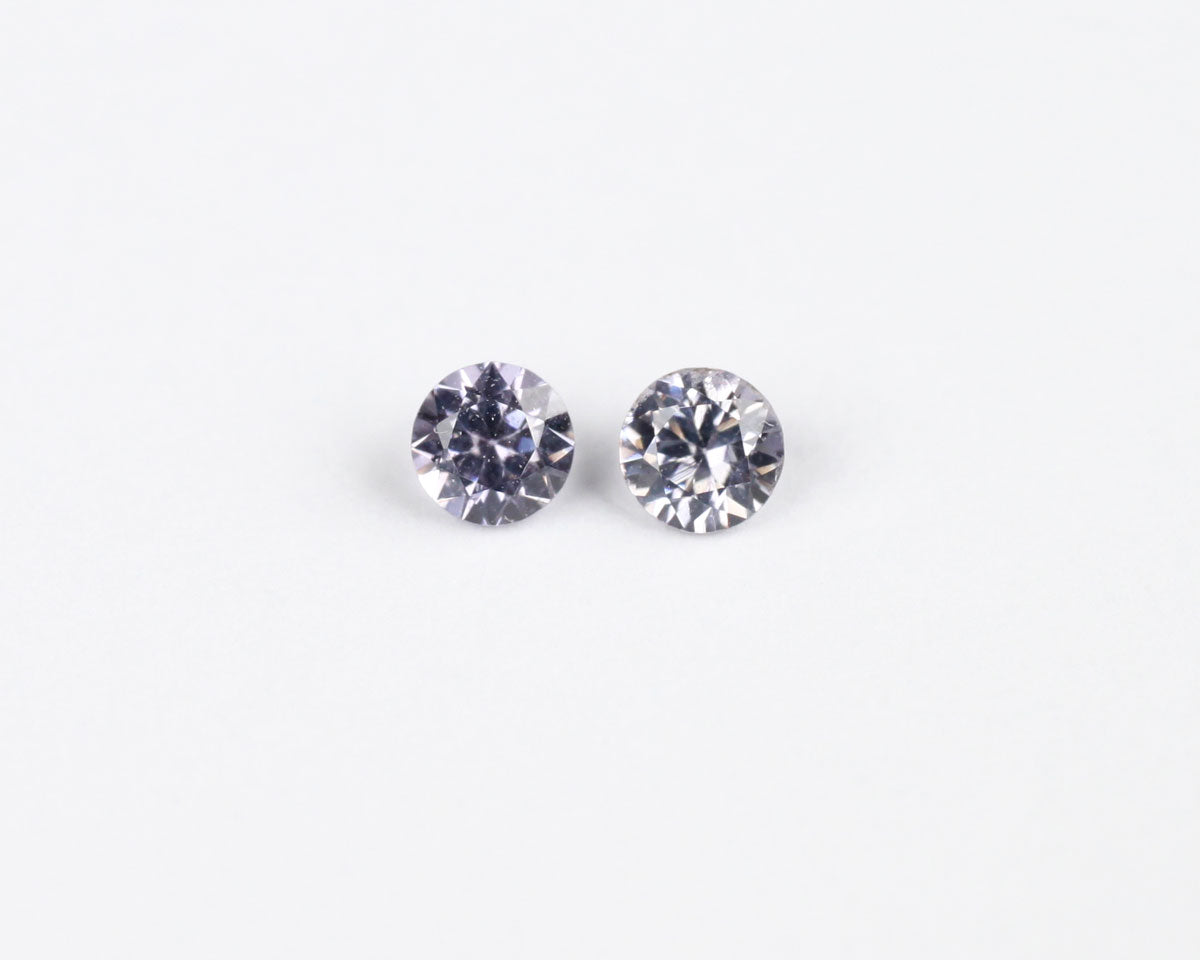 Spinel purple round 3 mm pair 0.29 ct