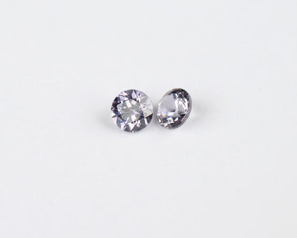 Spinel purple round 3 mm pair 0.29 ct