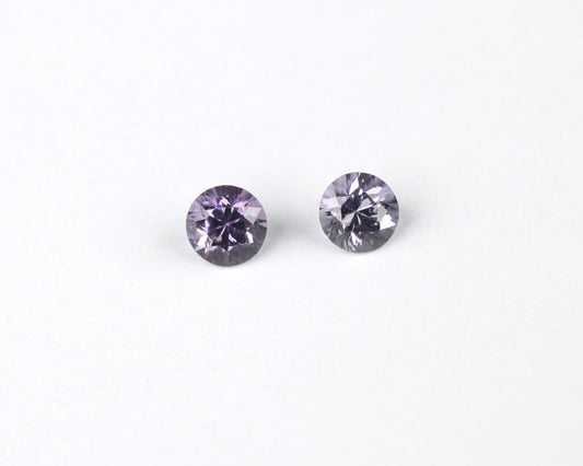 Spinel purple round 3 mm pair 0.31 ct
