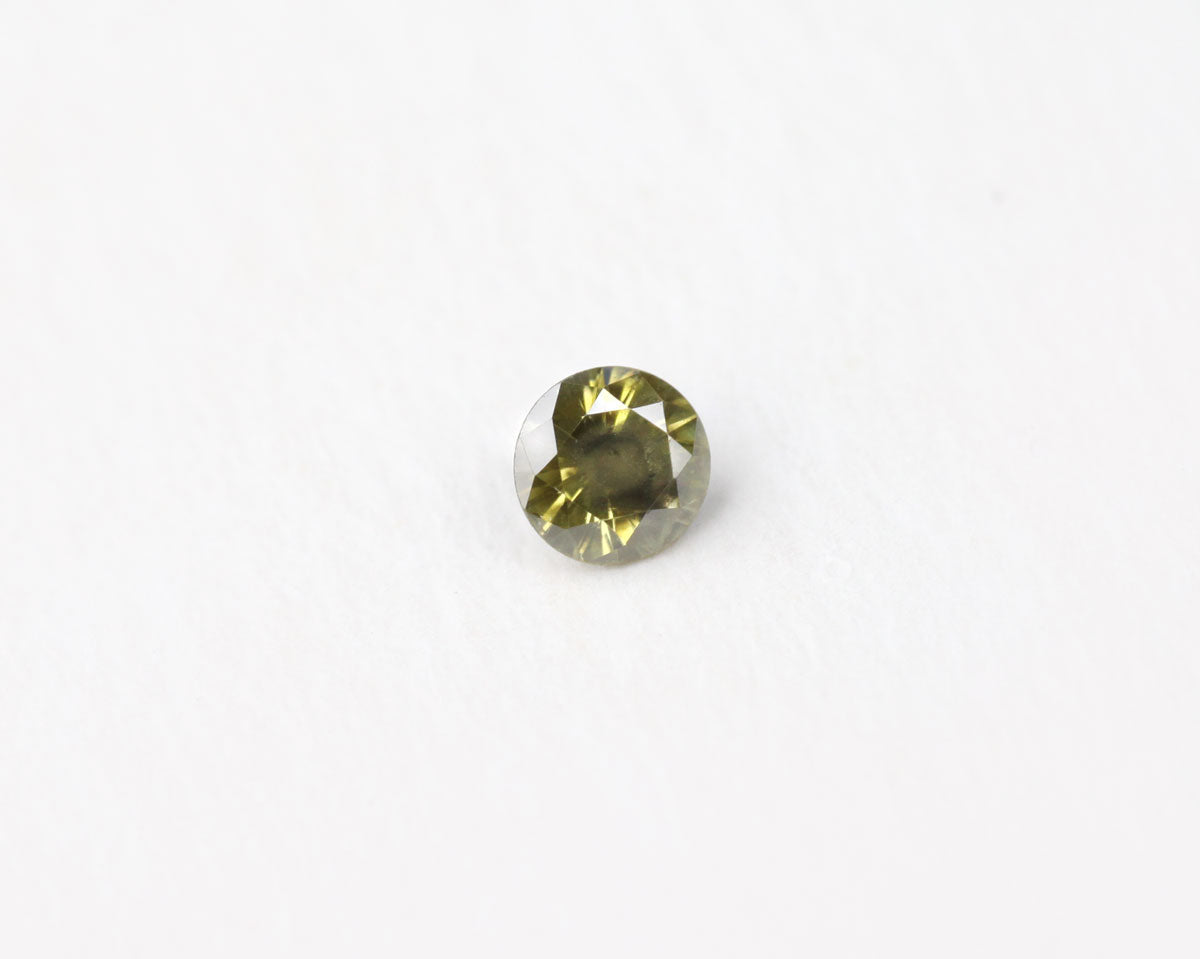 Green diamond  round 3 mm 0.12 ct