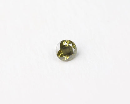 Green diamond  round 3 mm 0.12 ct