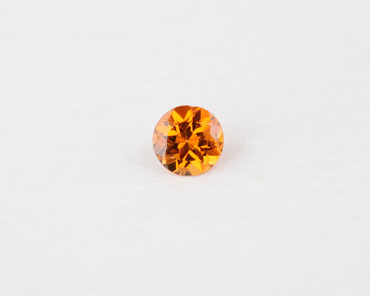 Orange sapphire round 0.13 ct