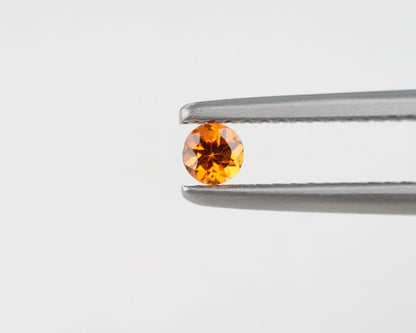 Orange sapphire round 0.13 ct