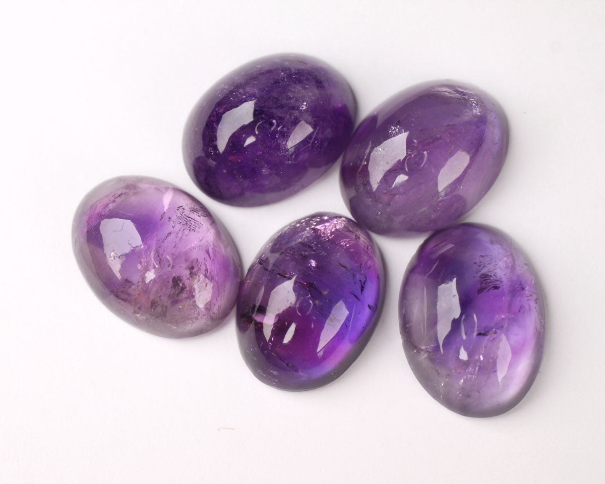 Amethyst cabochon lot 13x10 mm 22 ct