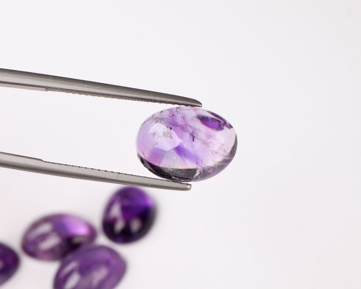 Amethyst cabochon lot 13x10 mm 22 ct