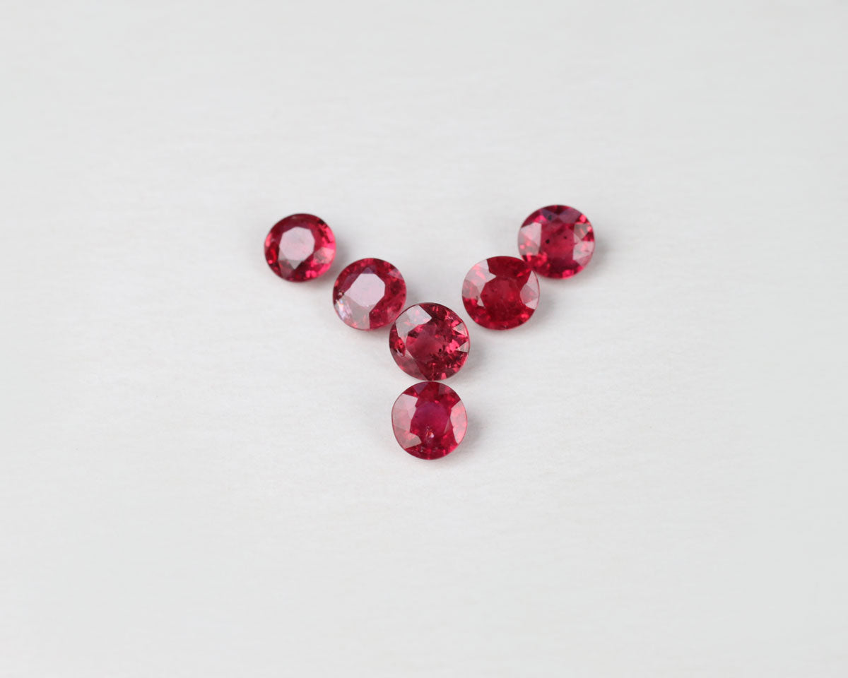 3.5 mm round Zambia Ruby