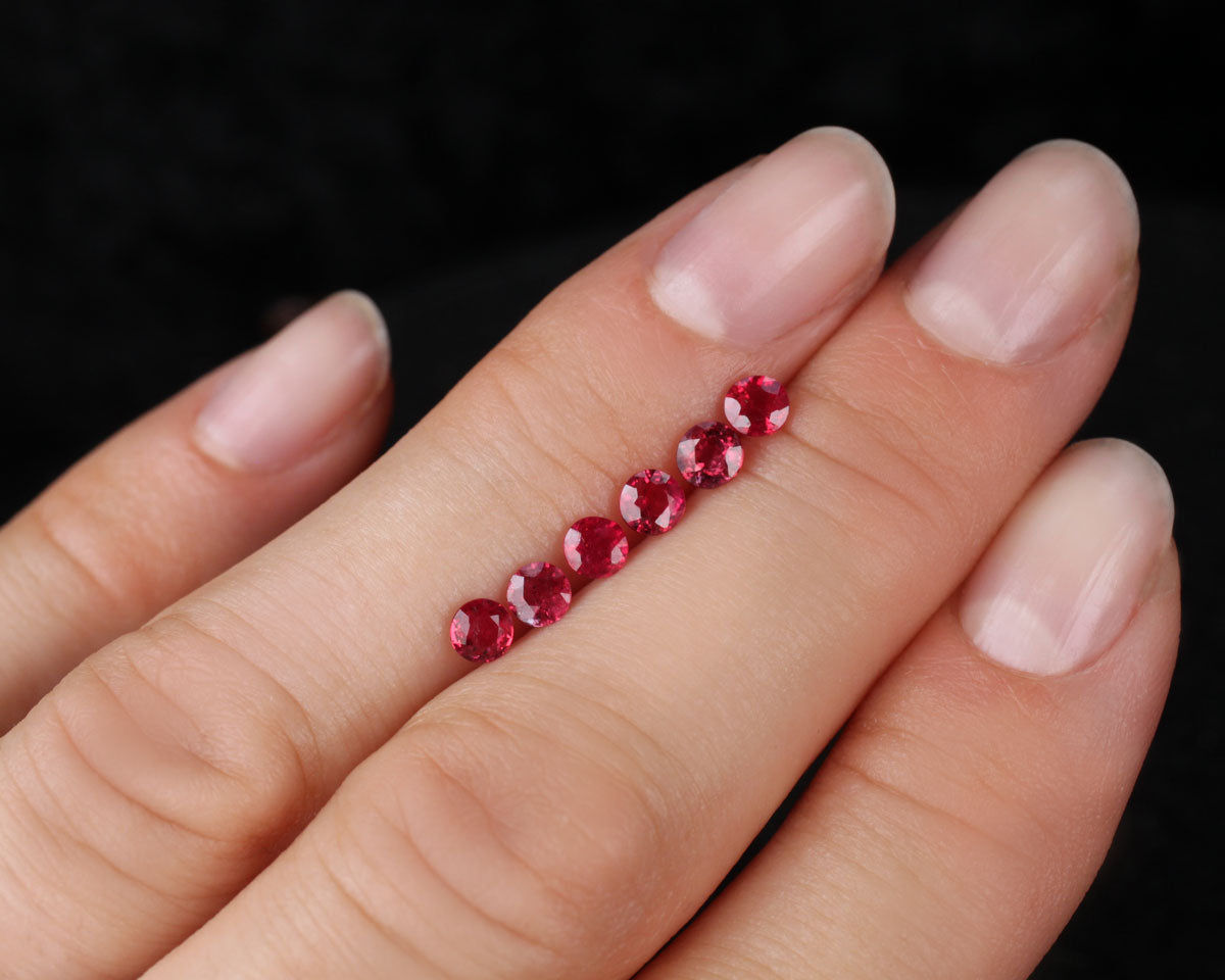 3.5 mm round Zambia Ruby